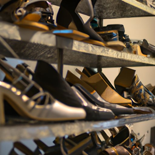 תצוגה מסוגננת של סגנונות נעליים שונים בבוטיק ישראלי פופולרי